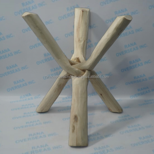 Support décoratif en bois naturel sculpté à la main, support pour bol, support de présentation pour la décoration de la maison, centre de table - Product Image 2