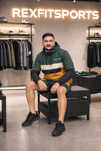REXFIT SPORTS 2026 Ensemble veste et short unisexe personnalisé en nylon color block, survêtement léger à capuche pour la gym, le streetwear et les activités de plein air - Product Image 6