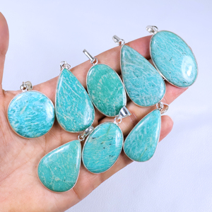 Colgante de Piedras Preciosas Mixtas de la Mejor Calidad al por Mayor, Chapado en Plata, Estilo Boho, Forma de Lágrima, para Fabricación de Joyería, Minoristas BISMILLAH GEMS BG-171 - Product Image 1