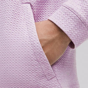 Men's Lavender Hoodie and <b>Shorts</b> Set Cotton Waffle Knit Casual Summer Wear Solid Color Breathable Street wear Outfit Custom Men - Product Image 5