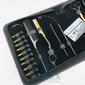 Kit de Extensiones de Cabello Micro Link Negro Dorado Nomex International, Logotipo Privado, Alicates de Acero Inoxidable de Grado Quirúrgico - Product Image 3