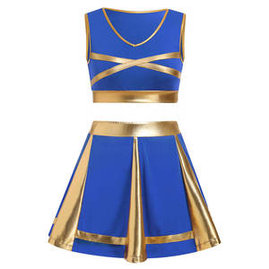 Uniforme de Porristas de Color Sólido a Precio Económico, Uniforme de Porristas de Alta Calidad de Secado Rápido para Mujer, Hecho en Pakistán - Product Image 1