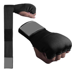 Gants intérieurs de boxe respirants en gel avec sangle de poignet à enroulement rapide pour MMA, Kickboxing, entraînement de protection, taille personnalisée - Product Image 1