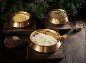 Transformez vos repas en une célébration de la tradition avec le plateau de service Handi, boîte réutilisable et écologique en métal Kansa pur avec couvercle. - Product Image 2