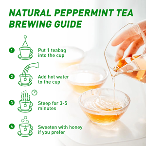 Sachets de thé à la menthe poivrée sans caféine, prêts à l'emploi (OEM/ODM), favorisent la digestion et la fraîcheur buccale, 20 sachets - Product Image 4