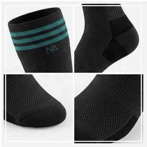 Crew <b>Socks</b> Geometric Pattern Blue <b>Breathable</b> Running <b>Socks</b> for Adults Spring Season - Product Image 4