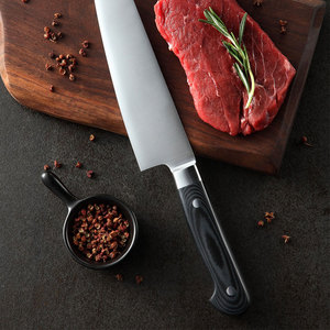 Couteau de chef professionnel durable en acier inoxydable avec une conception ergonomique équilibrée pour une coupe précise - Product Image 6