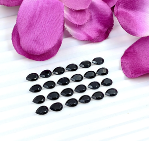 Spinelle noire naturelle de qualité AAA, taille poire facettée, 7*5 mm, pierre précieuse 100% naturelle pour la fabrication de bijoux, prix de gros - Product Image 2