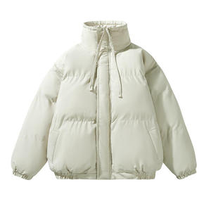 Blouson matelassé premium épais avec logo personnalisé, veste d'hiver isolée, imperméable en nylon, manteau décontracté chaud pour homme - Product Image 3