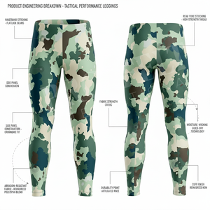 Hot Sale High Quality Fashionable Stylish Men's Gym Quick Dry Breathable Training Workout Sportswear Camo Compression Leggings - Product Image 2