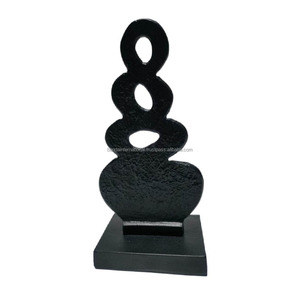 Escultura decorativa de aluminio con acabado negro para decoración del hogar Escultura de metal Diwali Artículos de regalo - Product Image 2