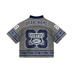 Camisetas de fútbol retro vintage para hombre, estilo boxy, con estampado de letras, de malla, para actividades al aire libre, ideales para pedidos al por mayor de team building. - Product Image 6