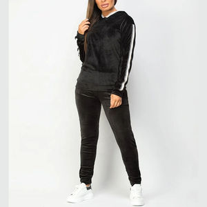 High Quality Puff Printing Elegant Tracksuit for Women USA Size Pullover Tracksuit flare sweatpants full zip up hoodie tracksuit - Product Image 2