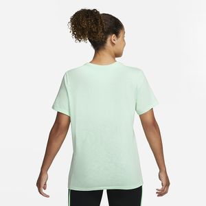 Camiseta de algodón 100% para mujer, estilo urbano, con logo bordado, novedad, cuello redondo, manga corta, para verano. - Product Image 2