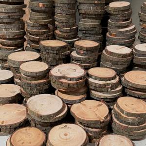 Envío Gratis: Discos de Madera de Pino Natural sin Acabado, Rodajas de Tronco de Árbol para Manualidades, Posavasos de Madera Hechos a Mano - Product Image 3