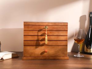 Handmade Eco-Friendly Wood Jewelry <b>Box</b> for Women Modern Intricate Carved Design <b>Large</b> Jewelry Organizer Storage for Rings - Product Image 3
