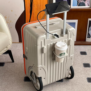 24 Inch Side Opening PC Luggage <b>Case</b> with Spinner Wheels, Unisex Large Capacity <b>Travel</b> Suitcase, Waterproof, Polyester Lining - Product Image 5