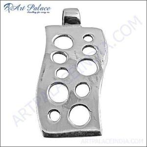 Pendentif géométrique en acier inoxydable R Art Palace, plaqué argent, style vintage, charme unisexe - Product Image 4