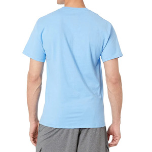 T-shirt homme à manches courtes coupe ajustée, nouveau style, pour tenue décontractée, logo personnalisé, t-shirts homme unis teints, en vente, grandes tailles - Product Image 4