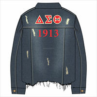  Veste en jean déchirée