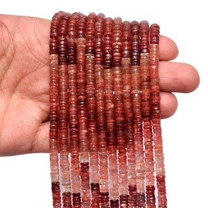 Cuentas Heishi lisas de labradorita AAA+ de 5mm-6mm, piedras preciosas semipreciosas naturales raras de andesina, cuentas espaciadoras tipo rondelle para joyería - Product Image 1