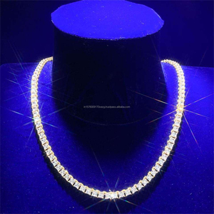 Elegante Cadena de Tenis con Diamantes Cultivados en Laboratorio, Plata de Ley 925, Joyería de Estilo Clásico para Mujer, Colección al por Mayor - Product Image 1