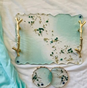 Planche de présentation en résine de luxe, artisanat haut de gamme fait main pour un service fonctionnel et un style intérieur décoratif - Product Image 2