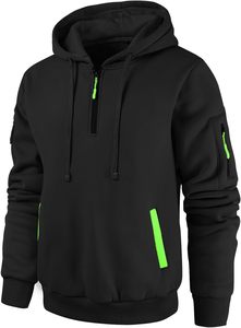 Unisex Yellow Hooded Sweatshirt <b>Raglan</b> Sleeve Fleece Casual Solid Color Regular Fit Autumn Wear - Product Image 2
