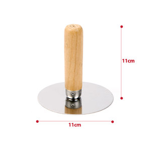 เครื่องทำฮอทเต็อกสแตนเลสแบบใช้ซ้ำได้ ขนาด 11 ซม. ด้ามจับไม้ธรรมชาติ สำหรับทำแพนเค้กเกาหลี บาร์เบอร์ เนื้อทอด และอื่นๆ - Product Image 6