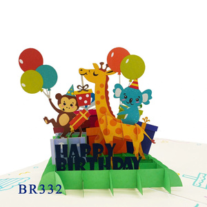 Top Trending Custom Design Paper Cutting Flower Animal Pop Cards Handmade Birthday Thanksgiving <b>Gifts</b> Offset Printing - Product Image 1