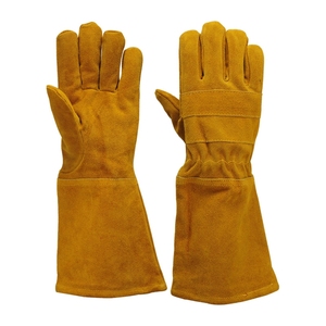 Kevlar Thread Stitching Heat Resistant A Grade Welders Working <b>Gloves</b> Heat Resistant Red Cow Skin Leather Safety Welding <b>Gloves</b> - Product Image 2