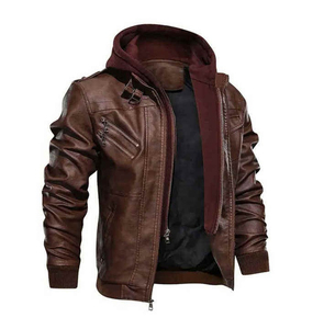 Veste d'hiver en cuir véritable tendance avec clous, imperméable, réversible, respirante, fermeture éclair – Vêtement d'extérieur élégant pour hommes et femmes - Product Image 3