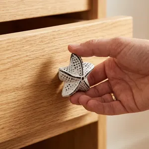 Starfish Cast Iron Cabinet <b>Knobs</b> Handles | Durable Traditional Design for Kitchen Living Room School Cabinets/<b>Drawers</b> Home <b>Decor</b> - Product Image 4