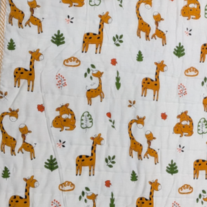 Premium Durable Jaipuri 60"X40" Baby Quilt Floral Hand Block Printed Luxurious Super Soft 100% Cotton Skin Friendly Reversible - Product Image 3