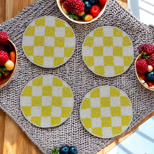 Posavasos Moderno y Elegante con Bordado de Cuentas para Decoración de Comedor, Cuentas de Alta Calidad, Ecológico y Personalizable - Product Image 1