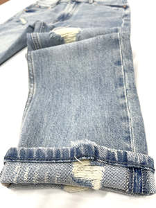 Jeans Desgastados para Hombre, Cintura Media, Duraderos, de Alta Calidad, Estilo Desgarrado, Color Sólido, Otoñales, Estilo Desgastado, Jeans Holgados de Pierna Estrecha - Product Image 3