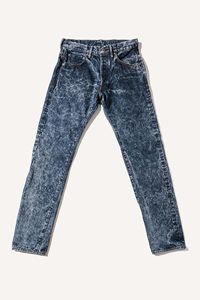 PORTACE ENTERPRISES Jeans de Hombre de Pierna Recta con Lavado Ácido, Cintura Media, Corte Regular, Mezclilla de Algodón Ecológica, Resistente a la Decoloración - Product Image 3