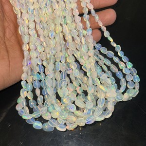 Cuentas de Ópalo Etíope Grado AAA, Lisas, en Forma de Pepita, de 5-11 mm, Hilo de 16 Pulgadas, Cuentas de Ópalo de Fuego Natural para la Fabricación de Joyas a Precio de Mayoreo - Product Image 5