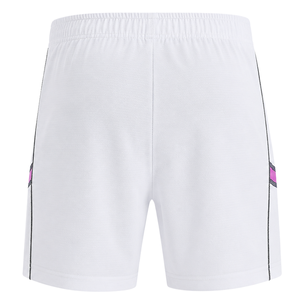Men White Contrast Stitching Rugby Shorts Polyester <b>Athletic</b> Training Shorts Side <b>Tape</b> Sports Wear Team Match Uniform Apparel - Product Image 2