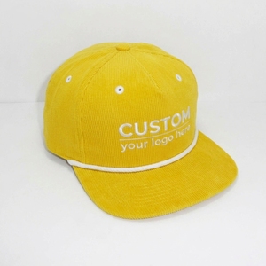 Casquette Snapback 5 Panneaux en Velours Côtelé pour le Golf et le Sport, Visière Plate, Logo Personnalisé, Fermeture Réglable, OEM ODM, Faible MOQ, Vente en Gros, Respirante - Product Image 3