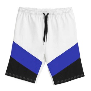 Shorts en tissu éponge polycoton personnalisés avec cordon de serrage, taille élastique, blanc, gris foncé, orange, style décontracté sportif, respirant, pour la salle de sport - Product Image 5