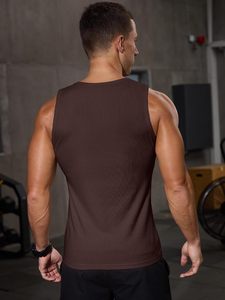 Camiseta sin mangas para hombre con efecto teñido espacial, de hilo multicolor, transpirable, chaleco deportivo, ropa atlética moderna, proveedor mayorista - Product Image 5