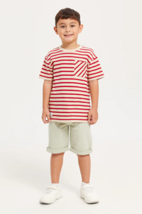 Venta al por mayor directa de fábrica: Camisetas de verano para niños, personalizables, oversize, con lavado ácido, de algodón vintage, ropa para niños. - Product Image 2