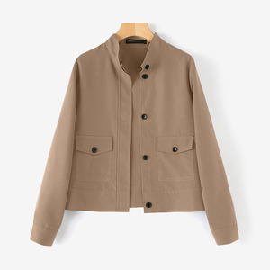 เสื้อโค้ทฤดูใบไม้ร่วงของผู้หญิง2024 zanzea แขนยาวมีสไตล์แจ็กเก็ตเข้ารูปสีพื้นเสื้อผู้หญิงแบบติดกระดุม - Product Image 1