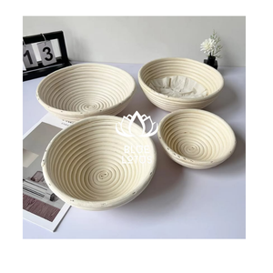 HOT SELLING Natural Rattan Banneton <b>Bread</b> Proofing <b>Basket</b> with Cloth Liner Professional Pastry Tools - Product Image 1