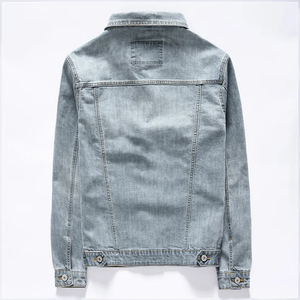 High Quality Men <b>Denim</b> <b>Jacket</b> <b>Custom</b> made anti wrinkle breathable Turn-down Collar Regular Fit Spring Wear Men's <b>Jacket</b> - Product Image 6