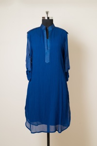 Nuevo Vestido Casual de Seda para Mujer con Relleno en el Pecho, Cuello Alto, Elegante, a la Moda, Largo hasta la Rodilla, Suave, Cómodo y Estilizado - Product Image 6