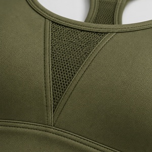 Soutien-gorge de sport personnalisé imprimé en nylon et élasthanne sans couture pour yoga et entraînement, faible MOQ, fournisseur en gros - Product Image 4