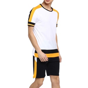 Two Piece Men's Shorts and Shirt <b>Set</b> Custom Logo Plus Size Breathable Quick Dry Polyester/Cotton Summer T-shirt Shorts Wholesale - Product Image 6