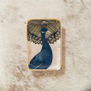 Plateau de service vintage en métal avec motif Sacré-Cœur, plateaux carrés décoratifs faits à la main pour table basse, décoration intérieure, plateaux cadeaux - Product Image 5